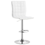 Ashbury Upholstered Adjustable Bar Stool White (Set of 2) - 122089