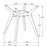 Paxton 5-piece Round Glass Top Counter Height Dining Set Grey - 122178-S5GRY