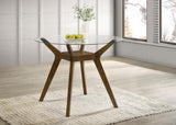 Paxton Round 48-inch Glass Top Counter Height Dining Table Brown - 122178BG