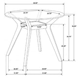 Paxton Round 48-inch Glass Top Counter Height Dining Table Brown - 122178BG