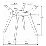 Paxton Square Wood Counter Height Dining Table Base Brown - 122178