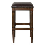 Square Stool With Upholstered Seat