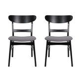 Modern Dining Chair With Upholstered Seat And Wood Frame