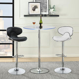 Thea Round 28-inch Glass Top LED Bistro Bar Table Chrome - 122400
