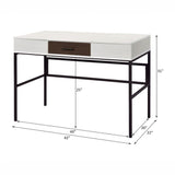 Verster - Writing Desk With USB - Black / Natural