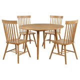 Andrews 5-piece Round Wood Dining Room Table Set Light Ash - 122500-S5
