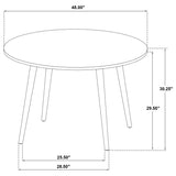 Andrews 5-piece Round Wood Dining Room Table Set Light Ash - 122500-S5