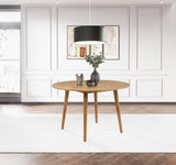 Andrews 48-inch Round Wood Dining Room Table Light Ash - 122500