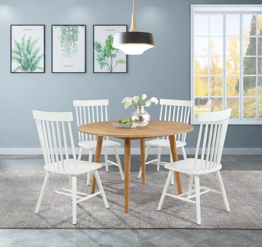 Andrews 48-inch Round Wood Dining Room Table Light Ash - 122500