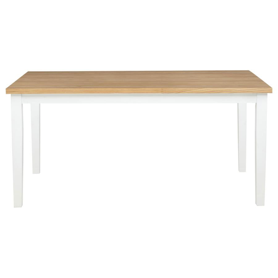 Andrews 66-inch Rectangular Dining Table Light Ash and White - 122501
