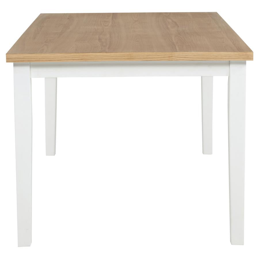 Andrews 66-inch Rectangular Dining Table Light Ash and White - 122501