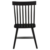 Andrews Windsor Spindle Back Dining Side Chair Black (Set of 2) - 122502BLK