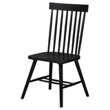 Andrews Windsor Spindle Back Dining Side Chair Black (Set of 2) - 122502BLK