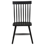 Andrews Windsor Spindle Back Dining Side Chair Black (Set of 2) - 122502BLK