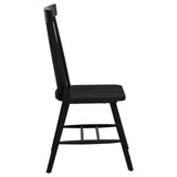Andrews Windsor Spindle Back Dining Side Chair Black (Set of 2) - 122502BLK