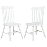 Andrews Windsor Spindle Back Dining Side Chair White (Set of 2) - 122502WHT