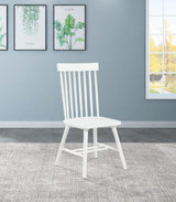 Andrews Windsor Spindle Back Dining Side Chair White (Set of 2) - 122502WHT