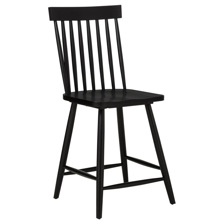 Andrews 5-piece Round Counter Dining Set Light Ash and Black - 122508-S5B