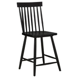 Andrews Windsor Counter Height Dining Side Chair Black (Set of 2) - 122509BLK