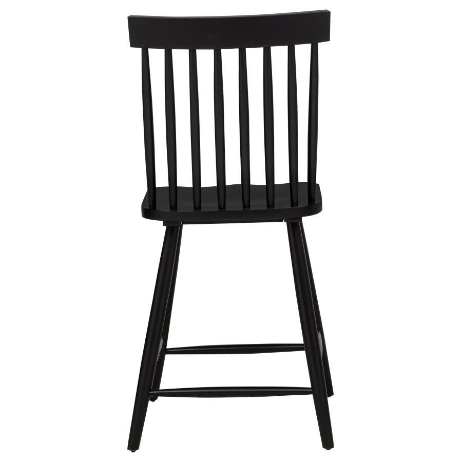 Andrews Windsor Counter Height Dining Side Chair Black (Set of 2) - 122509BLK
