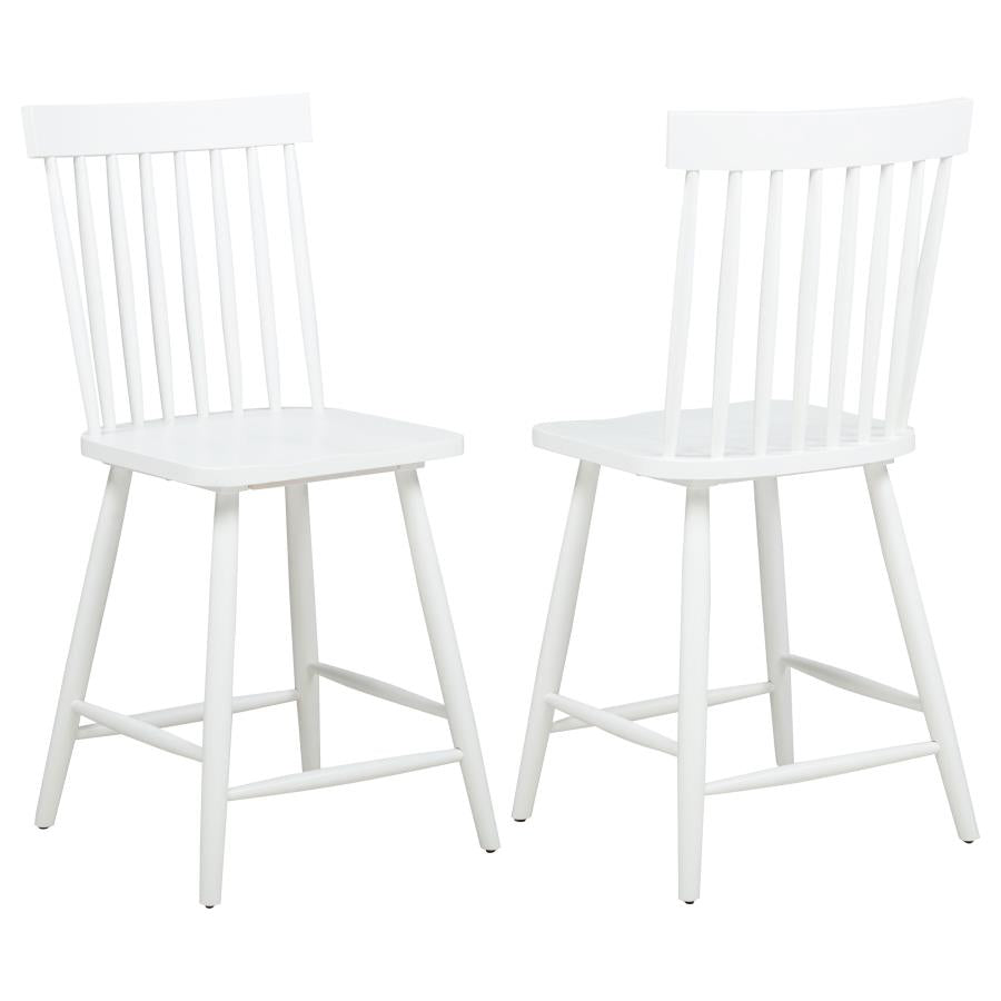 Andrews Windsor Counter Height Dining Side Chair White (Set of 2) - 122509WHT
