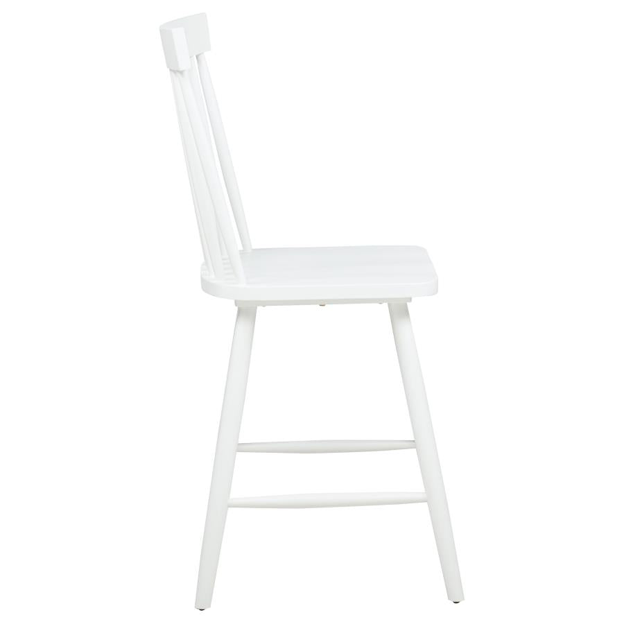Andrews Windsor Counter Height Dining Side Chair White (Set of 2) - 122509WHT