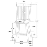 Andrews Windsor Counter Height Dining Side Chair White (Set of 2) - 122509WHT