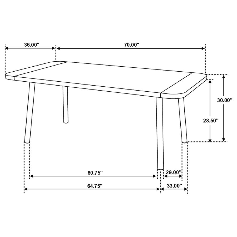 Maverick 70-inch Solid Wood Dining Table Natural Mango - 123041