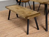 Maverick Wood Dining Bench Natural Mango and Black - 123043