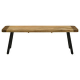 Maverick Wood Dining Bench Natural Mango and Black - 123043