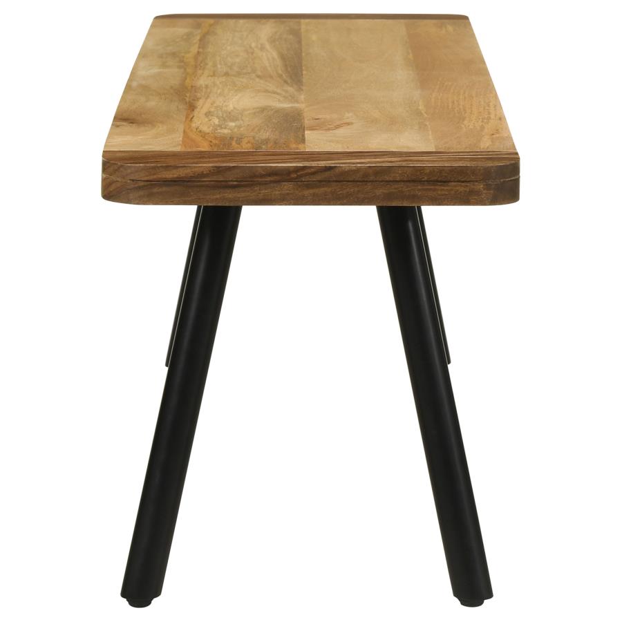 Maverick Wood Dining Bench Natural Mango and Black - 123043
