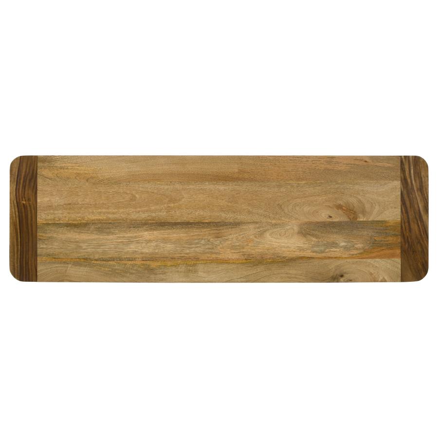 Maverick Wood Dining Bench Natural Mango and Black - 123043