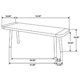 Maverick Wood Dining Bench Natural Mango and Black - 123043