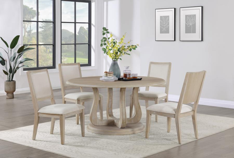 Trofello Cushioned Dining Side Chair White Washed (Set of 2) - 123122