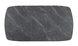 Potero 73-inch Faux Marble Extension Leaf Dining Table Black - 123131