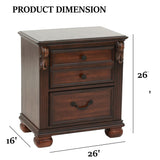 3 Piece Bedroom Set, Elegant Panel Bed With 2 Nightstands