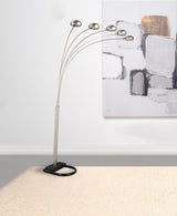 Kayd 92-inch Arc 5-light Dome Shade Metal Floor Lamp Chrome - 1243