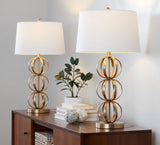 Linx - Contemporary Table Lamp (Set of 2) - Gold / White