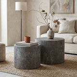 Modern Round Nesting Coffee Table (Set of 2)