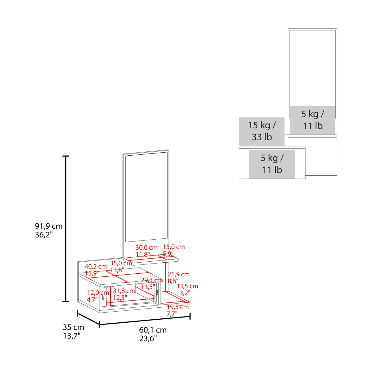 Lowell - Floating Hallway Cabinet