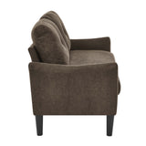 Tufted Loveseat - Dark Brown