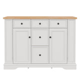 Sideboard Buffet Cabinet With 5 Drawers, 2 Cabinets, Adjustable Shelves