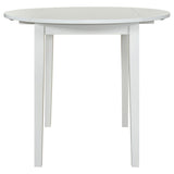 Bucknell 3-piece Round Drop Leaf Dining Table Set White - 130005WHT