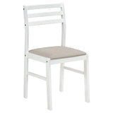 Bucknell 3-piece Round Drop Leaf Dining Table Set White - 130005WHT