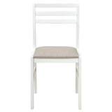 Bucknell 3-piece Round Drop Leaf Dining Table Set White - 130005WHT