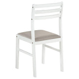 Bucknell 3-piece Round Drop Leaf Dining Table Set White - 130005WHT