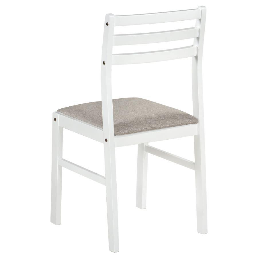 Bucknell 3-piece Round Drop Leaf Dining Table Set White - 130005WHT