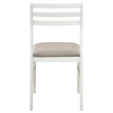 Bucknell 3-piece Round Drop Leaf Dining Table Set White - 130005WHT