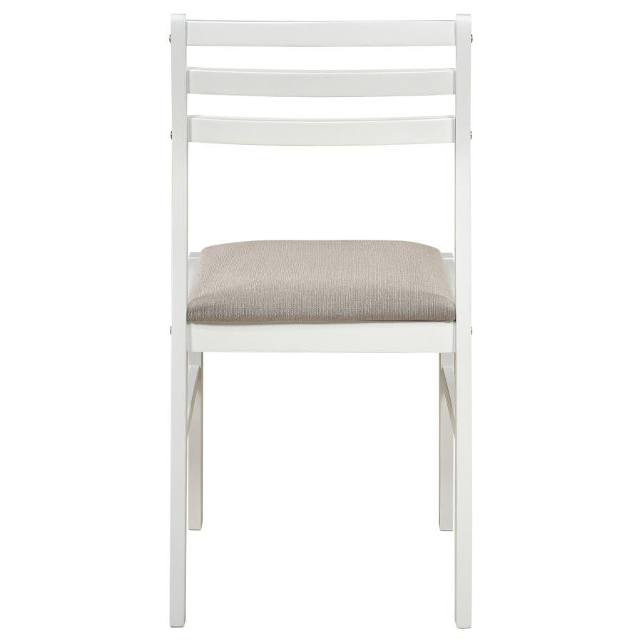 Bucknell 3-piece Round Drop Leaf Dining Table Set White - 130005WHT