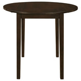 Bucknell 3-piece Round Drop Leaf Dining Table Set Cappuccino - 130005